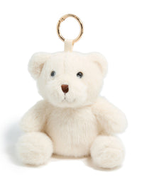 White Plush Teddy Key Chain - link has visual effect only
