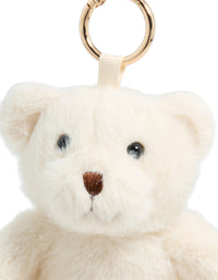 White Plush Teddy Key Chain - link has visual effect only
