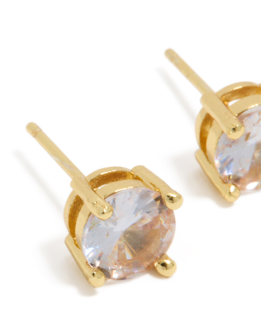 Mens Waterproof Stainless Steel Large Round Cubic Zirconia Stud Earrings