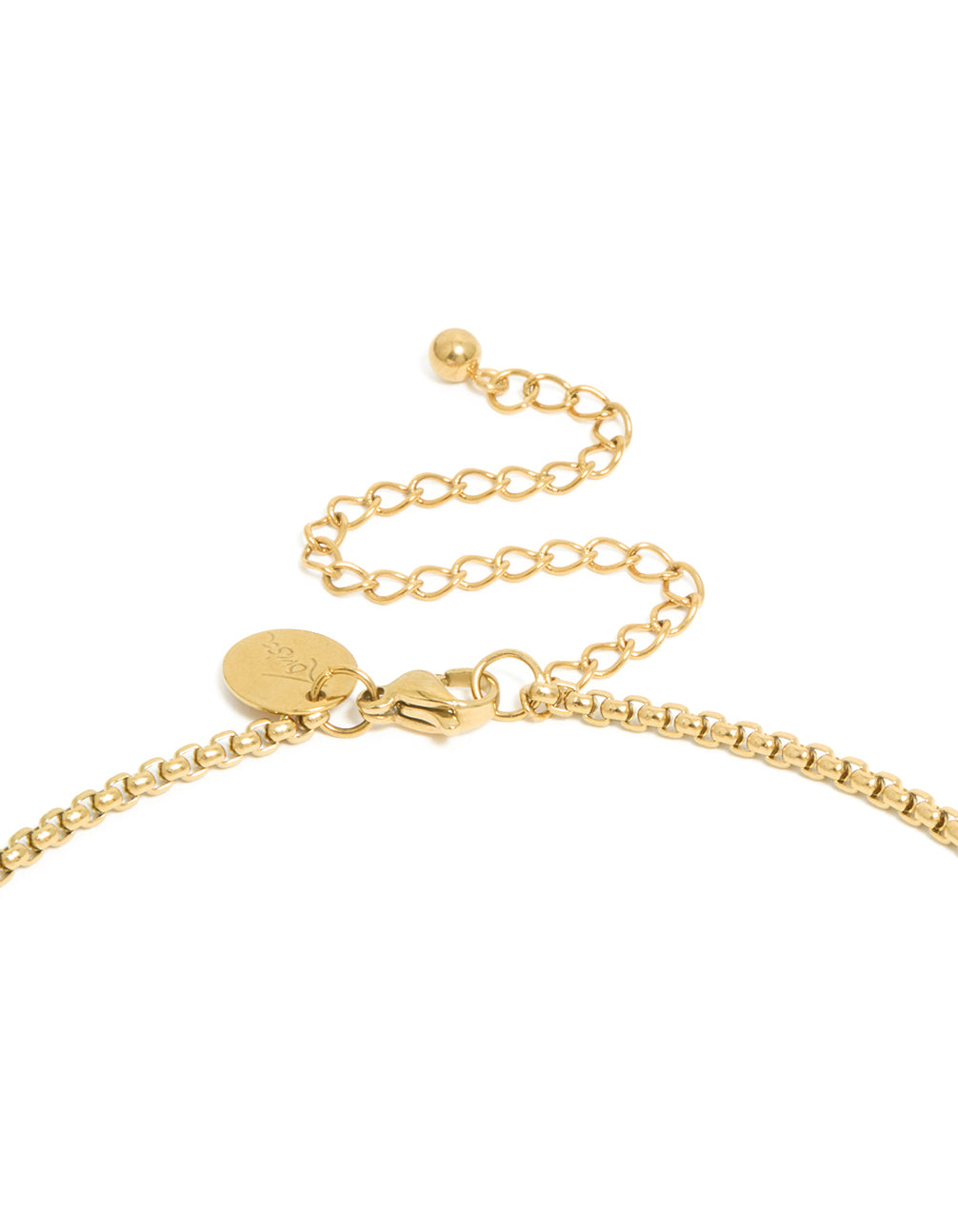 Mens Waterproof Gold Plated  Stainless Steel Mini Box Chain Necklace