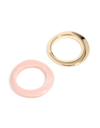 Gold & Pink Acrylic Bangles 2-Pack - link has visual effect only