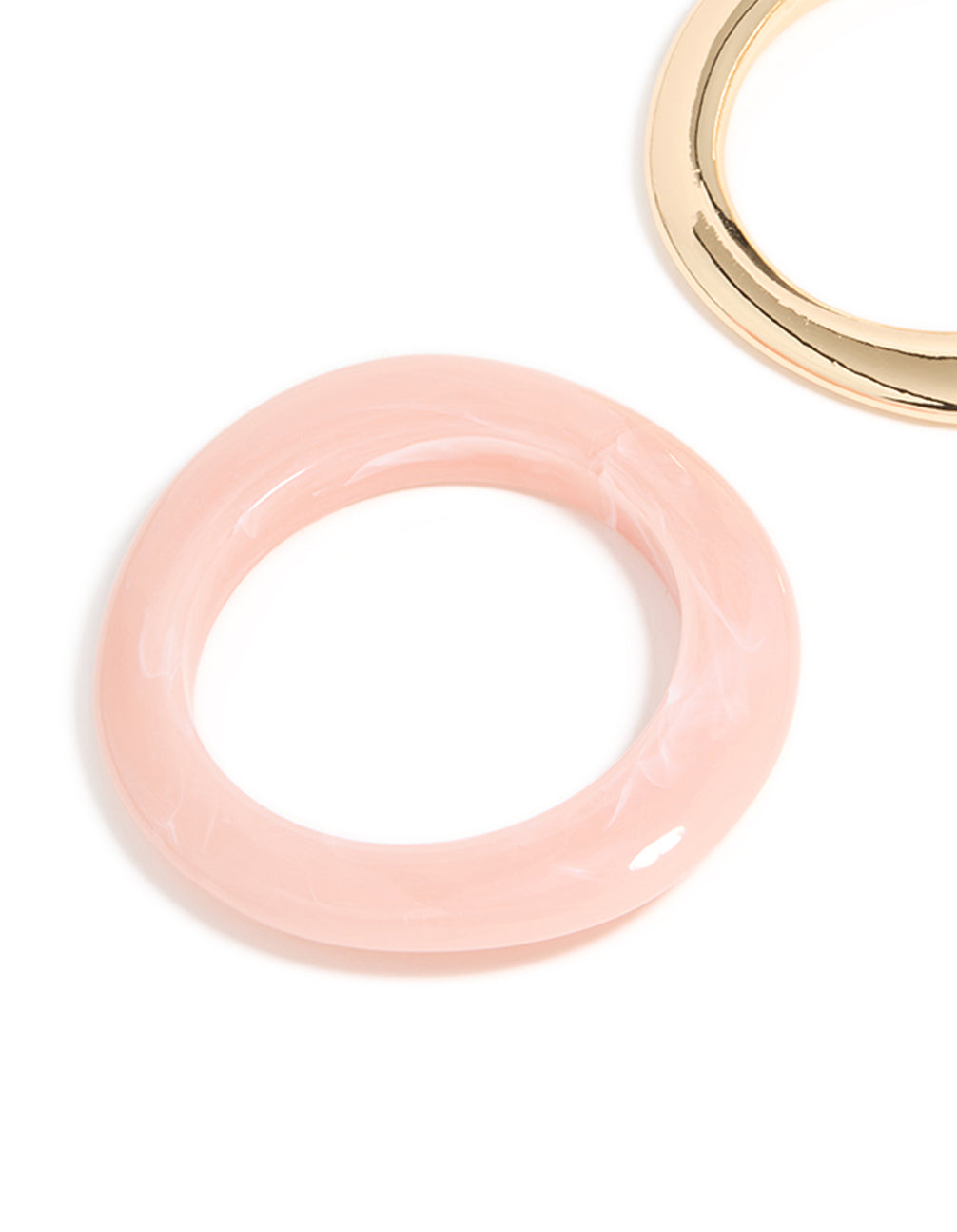 Gold & Pink Acrylic Bangles 2-Pack