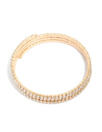 Gold Diamante Wrap Round Arm Cuff - link has visual effect only
