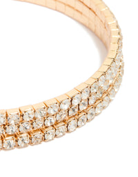Gold Diamante Wrap Round Arm Cuff - link has visual effect only