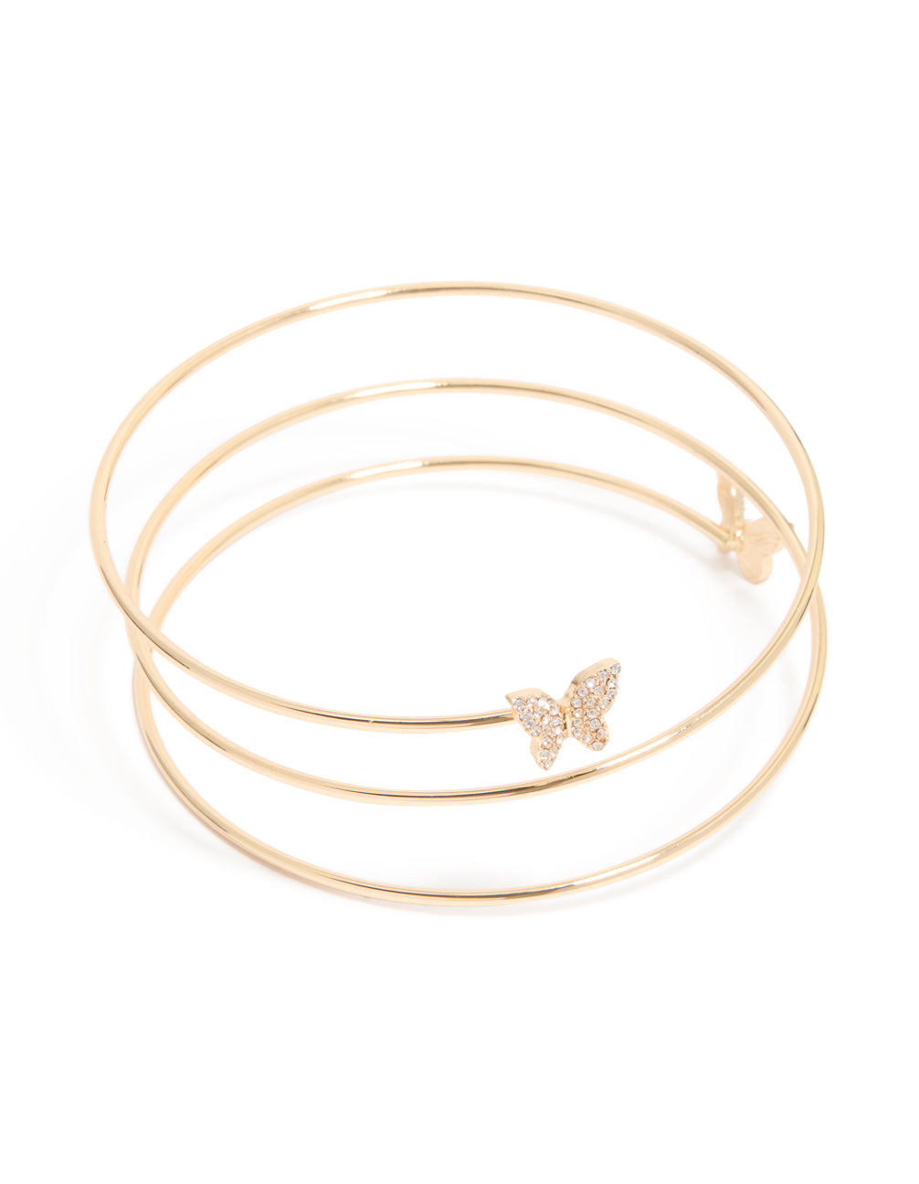 Gold Layered Butterfly Arm Cuff