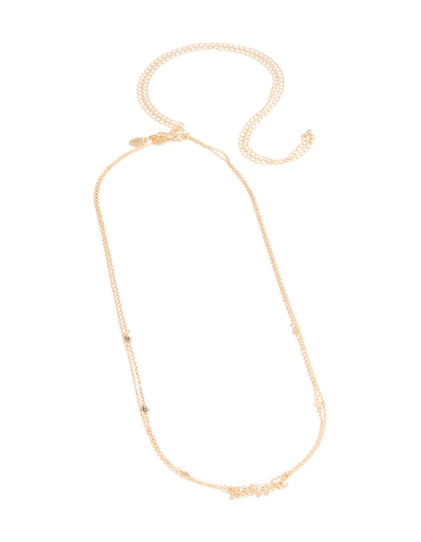 Gold Babygirl Text Waist Chain