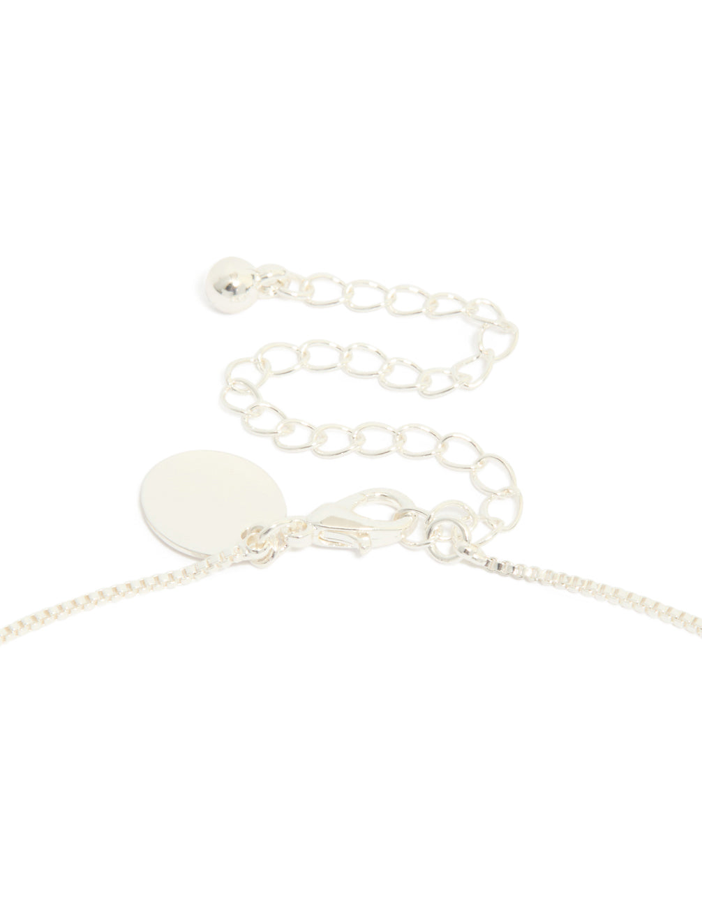Silver Plated Diamante Cross Fine Chain Necklace