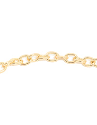 Gold Plated Heart Charm Necklace - link has visual effect only