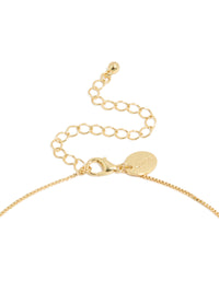 Gold Plated Modern Organic Pendant Statement Necklace - link has visual effect only