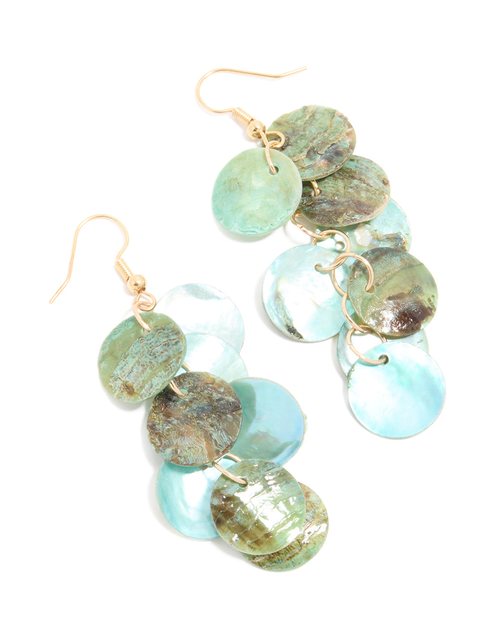 Gold Sea Glass Drop Earrings
