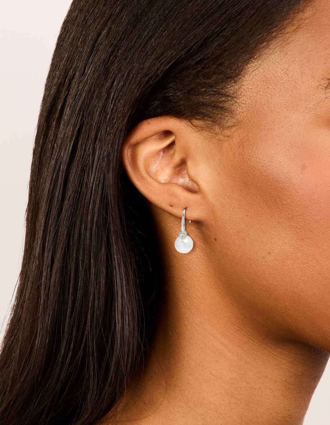 Silver Diamante & Pearl Huggie Earrings 3-Pack