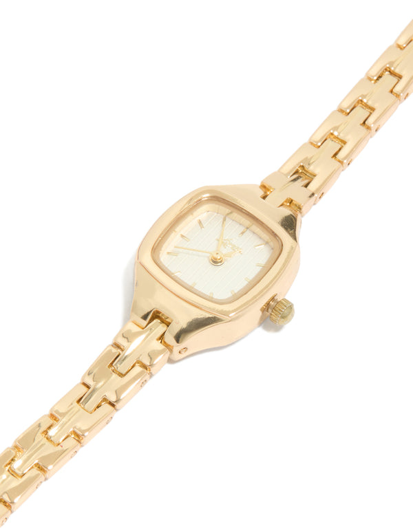 Gold Vintage Mini Square Watch