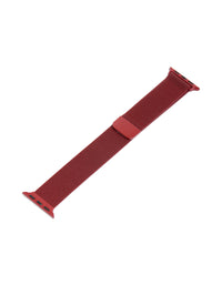 Red Coated Stainless Steel Mesh Strap 38/40/41 mm - link has visual effect only