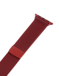 Red Coated Stainless Steel Mesh Strap 38/40/41 mm - link has visual effect only