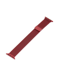 Red Coated Stainless Steel Mesh Strap 38/40/41 mm - link has visual effect only