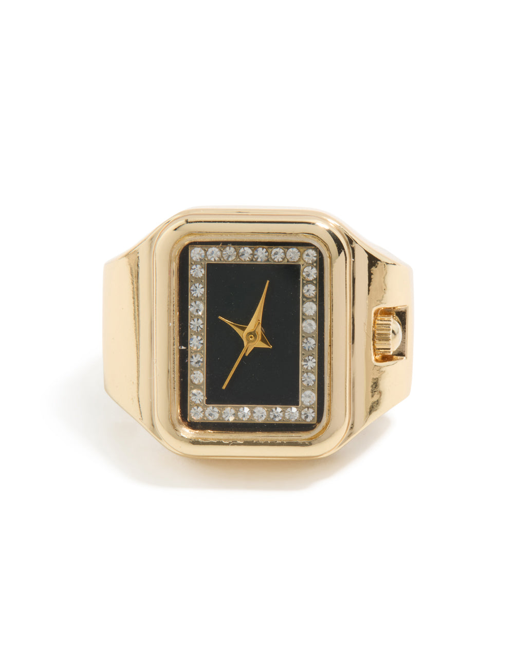 Gold Modern Square Watch Ring
