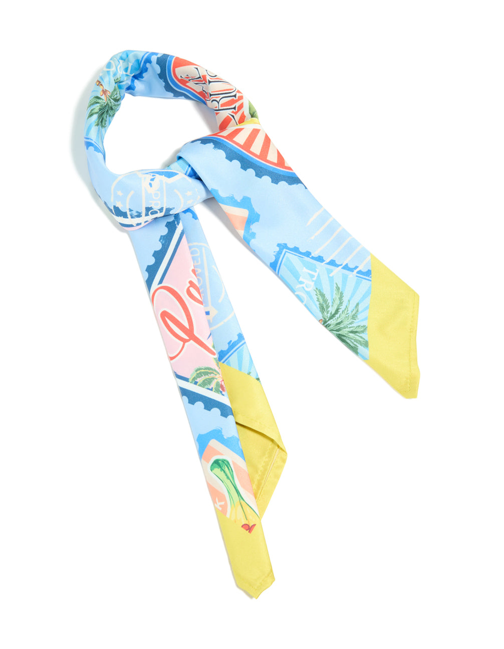Blue Fabric 'Paradise' Vacation Print Scarf