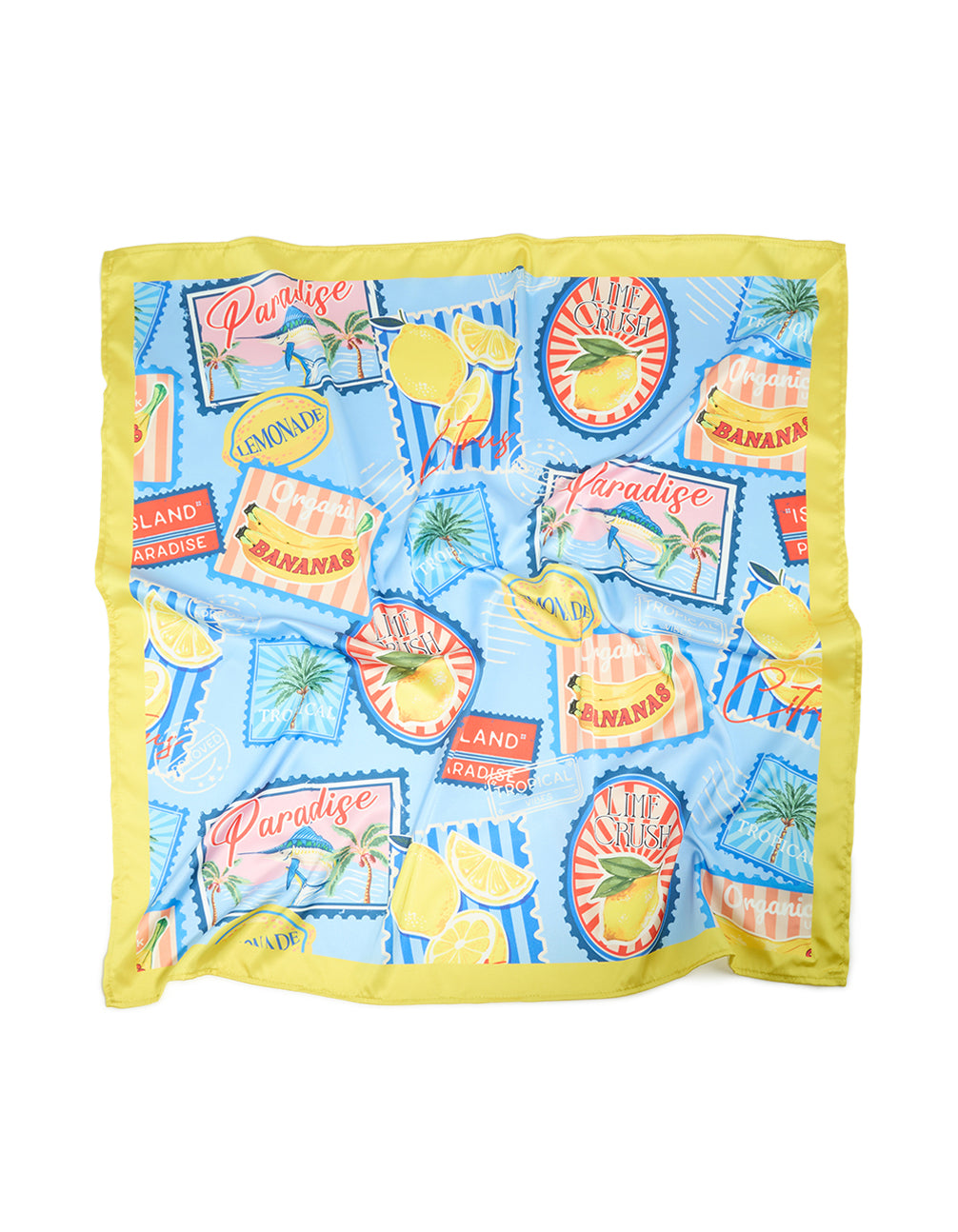 Blue Fabric 'Paradise' Vacation Print Scarf