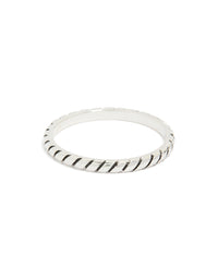 Sterling Silver Textured Black Enamel Ring - link has visual effect only