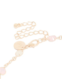 Rose Gold Plated Cubic Zirconia Circle Charms Necklace - link has visual effect only
