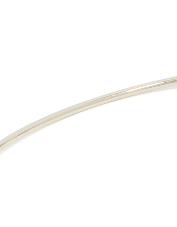 Silver Dainty Swirl Black Semi Precious Stone Arm Cuff
