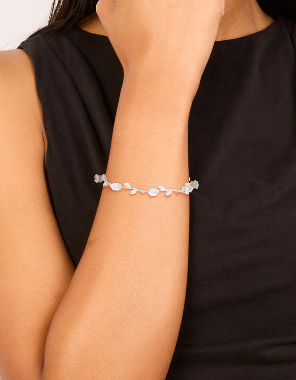 Silver Cubic Zirconia Vine Bracelet