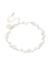 Silver Cubic Zirconia Vine Bracelet - link has visual effect only