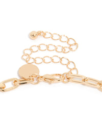 Gold Genuine Shell Disc & Beach Charm Necklace - link has visual effect only