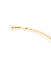 Gold Plated & Green Cubic Zirconia Wrist Cuff - link has visual effect only