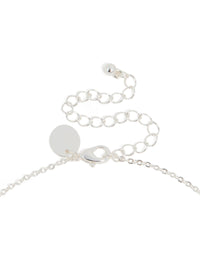 Silver Plated Thin Cubic Zirconia Letter B Necklace - link has visual effect only