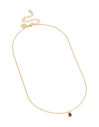 Gold Plated July Birthstone Necklace - link has visual effect only