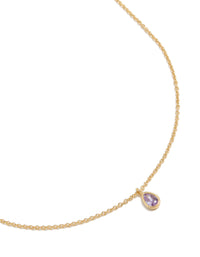 Gold Plated June Birthstone Necklace - link has visual effect only
