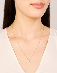Gold Plated June Birthstone Necklace - link has visual effect only