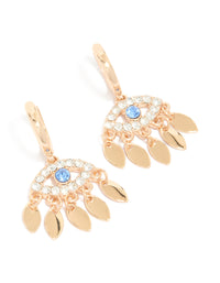 Gold Evil Eye Drop Huggie Earrings - link has visual effect only