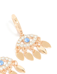 Gold Evil Eye Drop Huggie Earrings - link has visual effect only