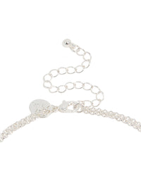 Silver Plated Cubic Zirconia Layered Cross Pendant Necklace - link has visual effect only