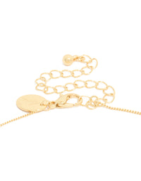 Gold Plated Cubic Zirconia Heart Cross Necklace - link has visual effect only