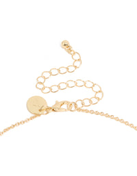Gold Plated Cubic Zirconia & Pearl Rosary Necklace - link has visual effect only