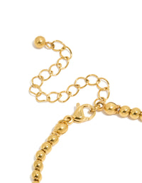 Waterproof Gold Plated Stainless Steel Freshwater Pearl & Shell Ball Bracelet - link has visual effect only