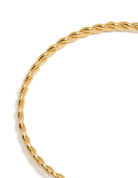 Waterproof Gold Plated Stainless Steel Shell & Freshwater Pearl Charm Bangle - link has visual effect only