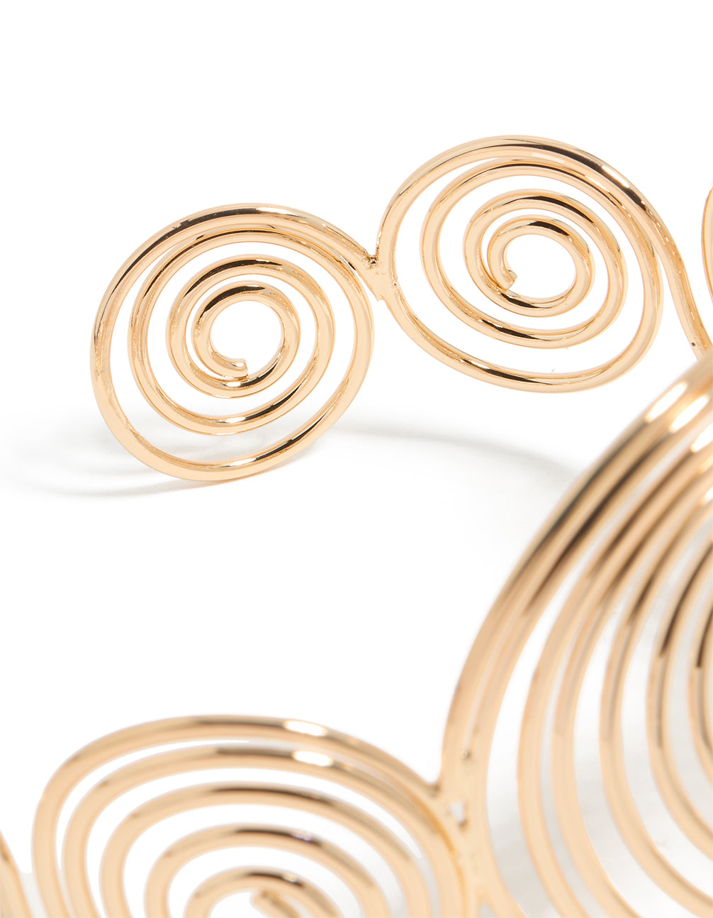 Gold Multi Swirl Arm Cuff