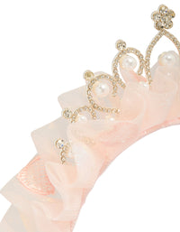 Kids Pink Ballerina Tutu Frill Tiara Headband - link has visual effect only