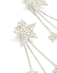 Silver Multi Star Drop Earrings - link has visual effect only