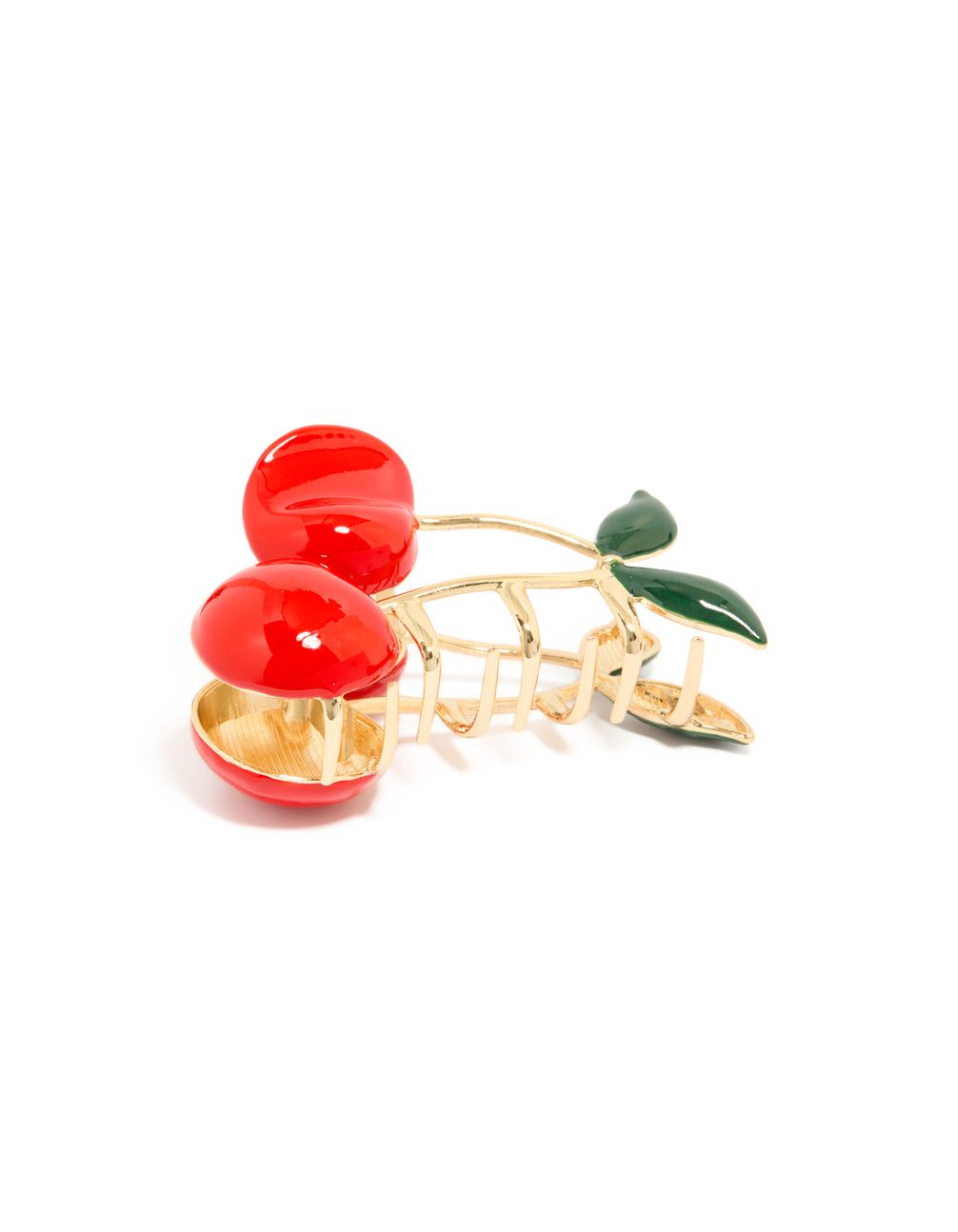 Gold Cherry Claw Clip