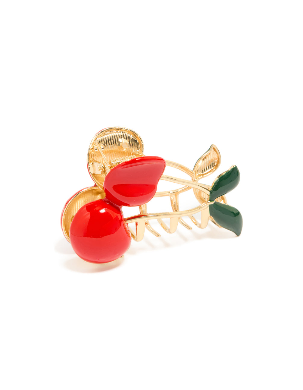 Gold Cherry Claw Clip
