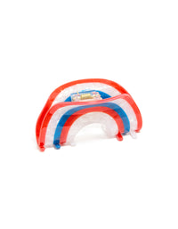 White Blue & Red Arch Claw Clip - link has visual effect only