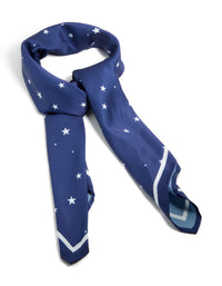 Blue & White Multi Star Fabric Scarf - link has visual effect only