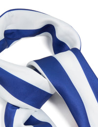 White Red & Blue Multi Stripe Fabric Scarf - link has visual effect only