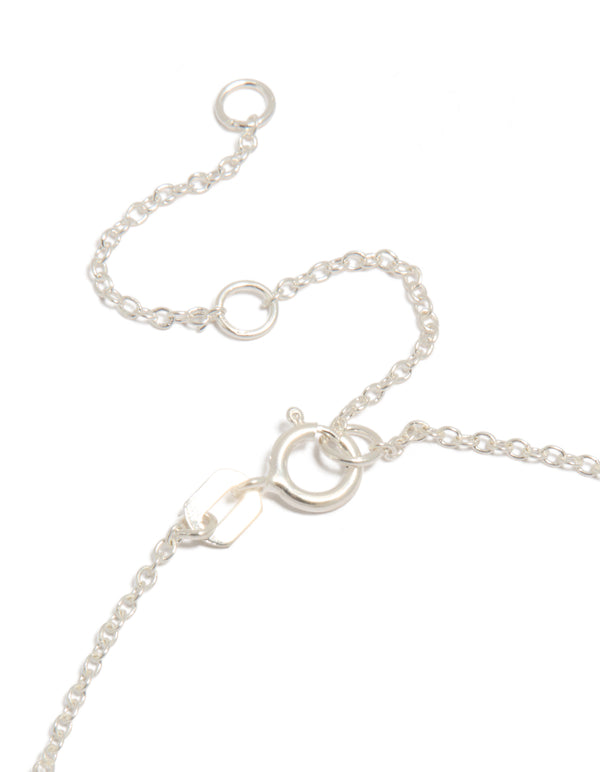 Crafted from sterling silver statement flower charms bracelet in silver closure detail view
