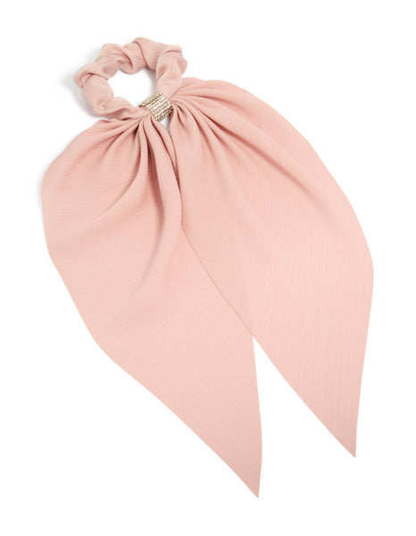 Peach Pink Diamante Long Scarf Scrunchie - Lovisa display picture 3